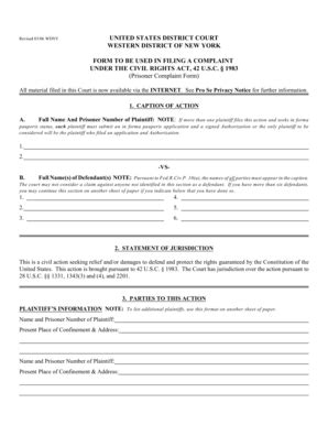 18 Printable sample civil complaint federal court Forms and Templates ...