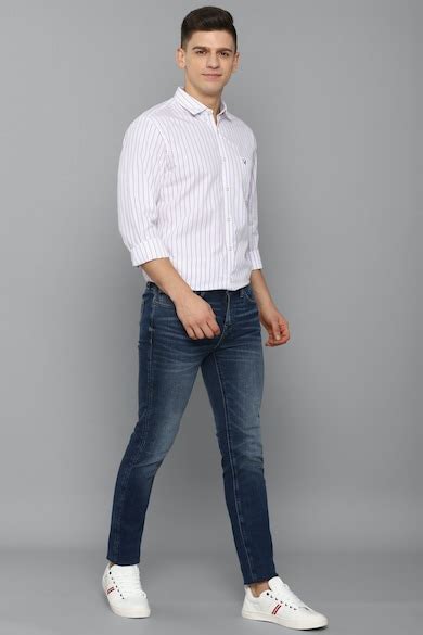 Buy Men White Slim Fit Stripe Full Sleeves Casual Shirts Online ...