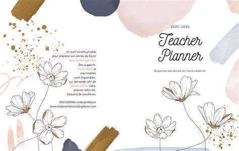 Teacher Planner 2025-2026 - Classe maternelle - Materptitelouts