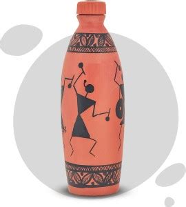 ROOT GROUP TERRACOTTA CLAY WATER BOTTLE 1 LITER ECO FRIENDLY PURE ...