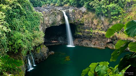 Waterfalls, 2K, falls, hawaii, hilo, rainbow HD Wallpaper