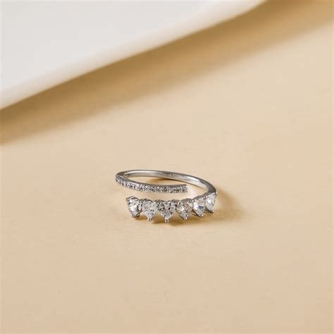 Ring Online - Premium Lovestruck Bypass Silver Ring | Nestasia