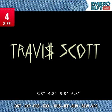 Travis Scott / Logo Embroidery Design / Scribble Design / Em | Inspire ...