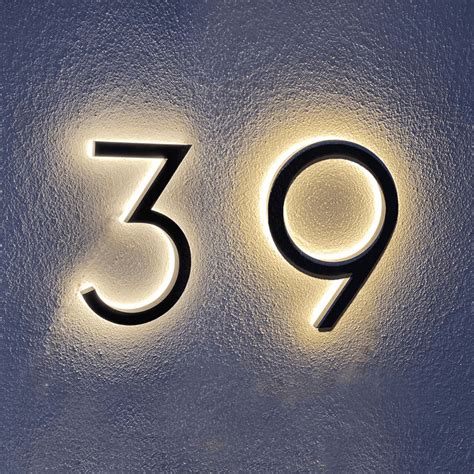 Image result for Lighted House Numbers LED