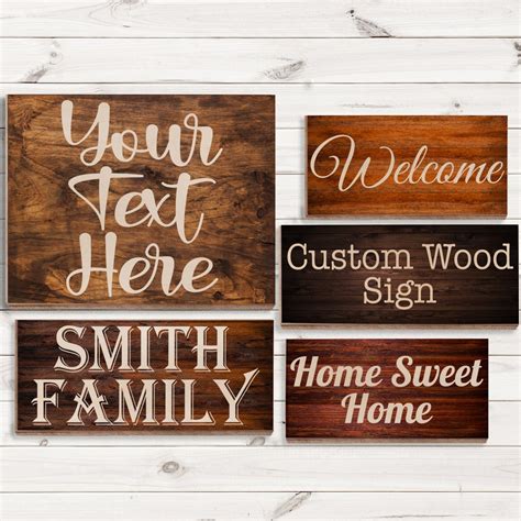 Custom Wood Sign, Home Décor Sign, Housewarming Gift, Custom Text Sign, Personalized Quote ...
