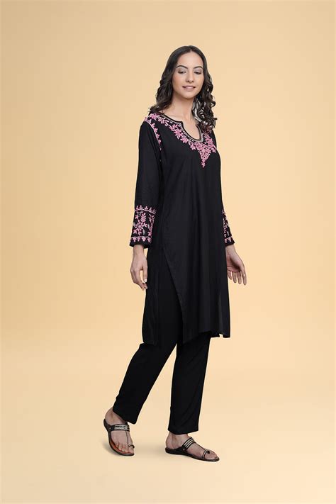 House Of Kari(Chikankari Clothing) - Saba Chikankari Kurta Set in Rayon ...