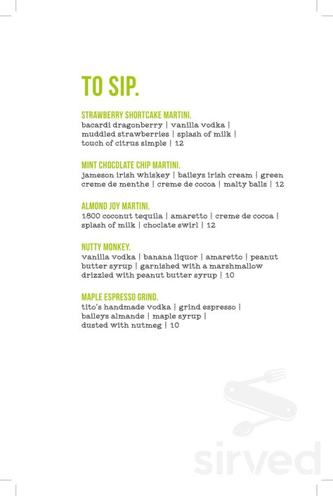 Blackie's Menu - Smithfield, Rhode Island | Sirved