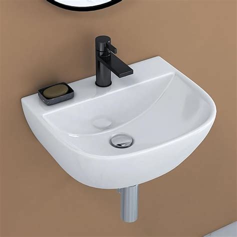 Ruboxa Ceramic Wall Hung Basin/Washbasin for Bathroom/Wall Mounted ...