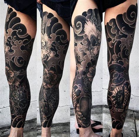 Leg piece | Japanese leg tattoo, Full leg tattoos, Leg sleeve tattoo