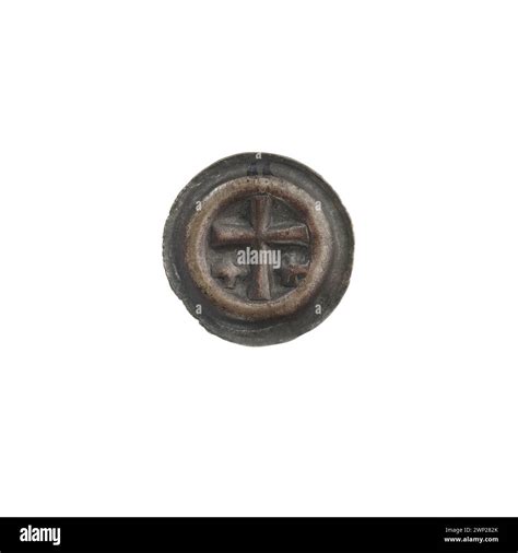 Barkteat denar coin from circa 1317–1328, a thin silver medieval coin used in European trade and ...