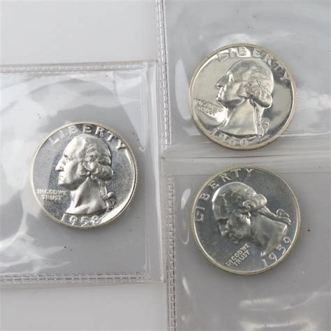 3 Washington Silver Proof Quarters | Property Room