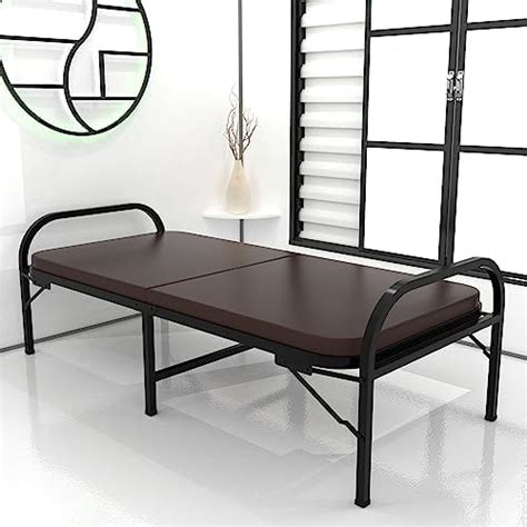 Honey Touch® Metal Folding Bed Single Size with Single Layer Mattress ...
