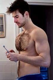 Chest hairy muscular