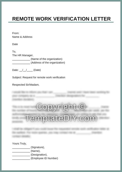 Resignation Letter Template Dont Like Remote Work - Social Media Template