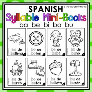 Mini-Syllable Easy Readers (ba, be, bi, bo, bu) by the Spanglish Senorita