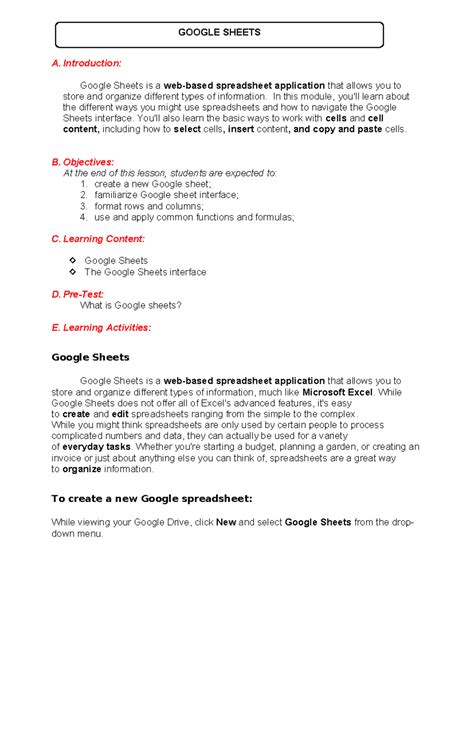Image result for Google Sheet Tutorial