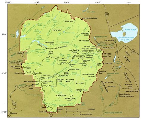 Topo Map Yosemite at Edith Drum blog - map of california showing yosemite national park