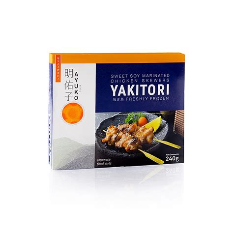 Tusuk sate ayam yakitori, terbuat dari daging kaki, 240g, 8x30g, Kardus ...