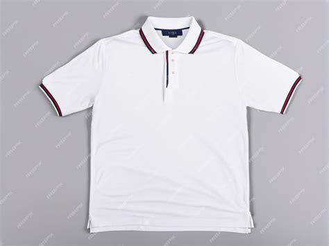 A white shirt with a red stripe and a white collar | Premium AI ...