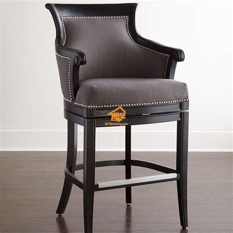 可旋转吧椅，高品质铆钉工艺实木旋转吧椅360° - 美式家具频道 - 纷呈家具