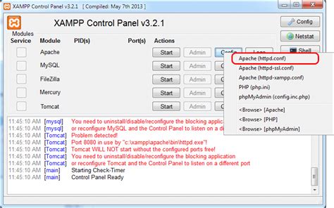 Image result for Xampp Control Panel V3.2.4
