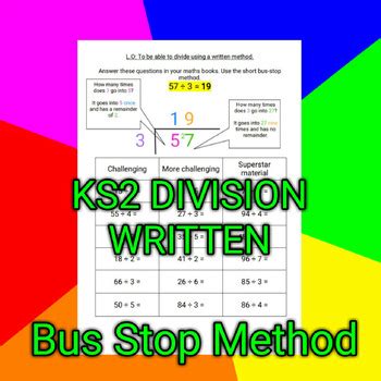 Image result for Bus Stop Method KS2