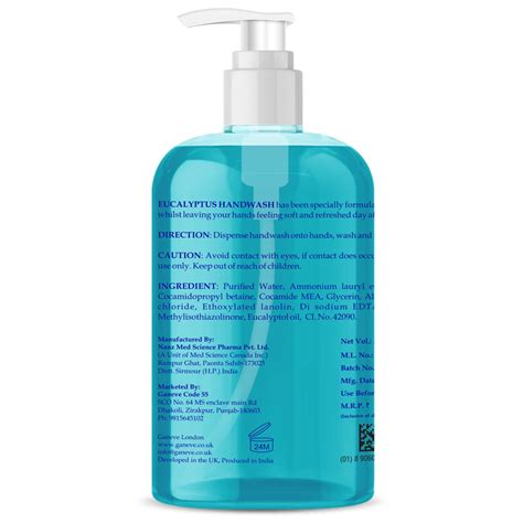 Buy GANEVE LONDON EUCALYPLUS HANDWASH WITH MOISTURIZER CLEAN & HYGIENIC ...