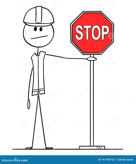 Stickman With A Stop Sign Royalty-Free Stock Photography ...