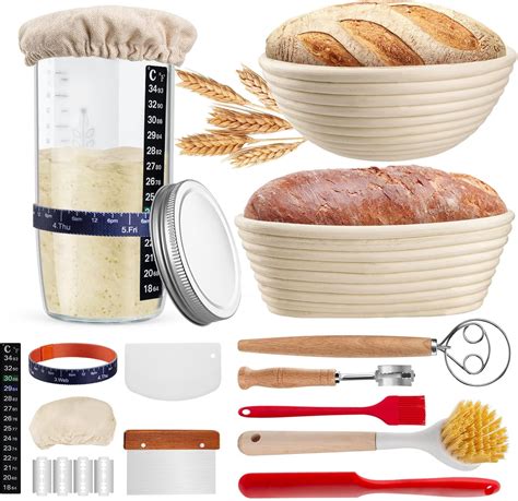 Amazon.com: Sourdough Bread Baking Supplies, Sourdough Starter Kit with ...