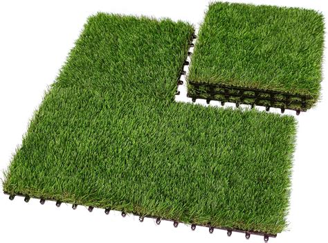 XLXTURF XLX TURF Interlocking Artificial Grass Turf Tiles, India | Ubuy