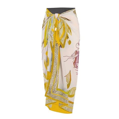 Solid Spaghetti Straps One Piece With Wrap Skirt Yellow – The Curvves