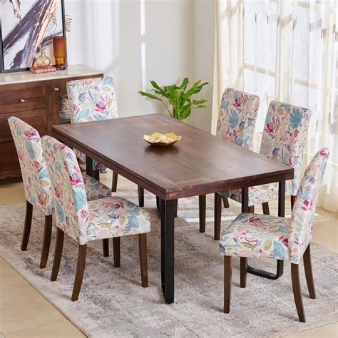 Buy Nirvana Agam Sheesham Wood 6-Seater Dining Set with Indus Chairs ...