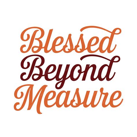 Blessed Beyond Measure lettering vector for fall autumn and ...