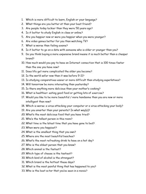 Image result for Comparative Questions