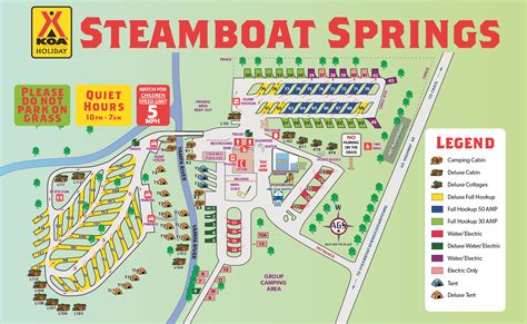 Steamboat Springs, Colorado Campground Map | Steamboat Springs KOA Holiday