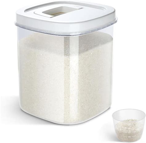Amazon.com: LivLab 20-25 lbs Rice Dispenser,10.5 Qt/10 L/22-25 lbs Rice Container Storage with ...