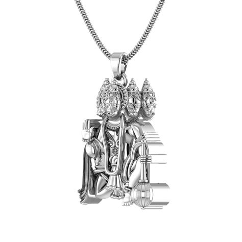 Buy Prabhu Bhakti Sterling Silver 92.5% Shree Panchmukhi Hanuman ...
