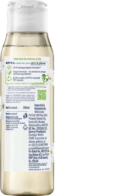 Buy NIVEA NATURALLY GOOD ORANGE BLOSSOM & OIL SHOWER GEL - 300 ML ...