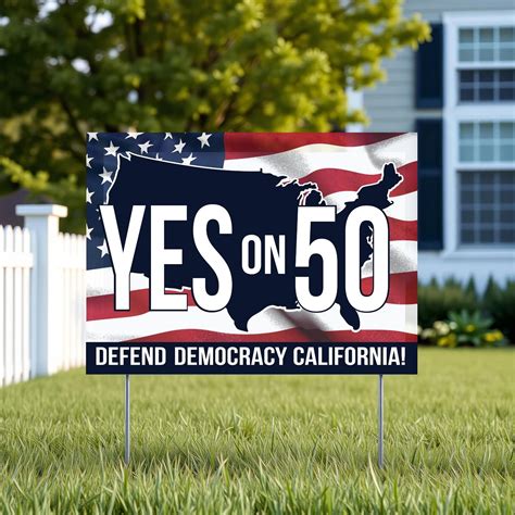 Yes on Prop 50 Yard Sign Support Vote Yes Campaign Election 2025 Lawn ...