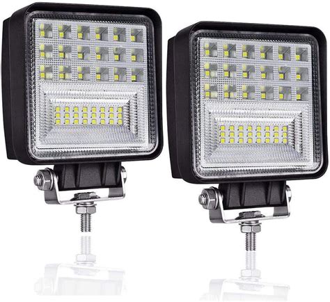 LED Light Pods, 4inch 126W Square LED Work Light, India | Ubuy