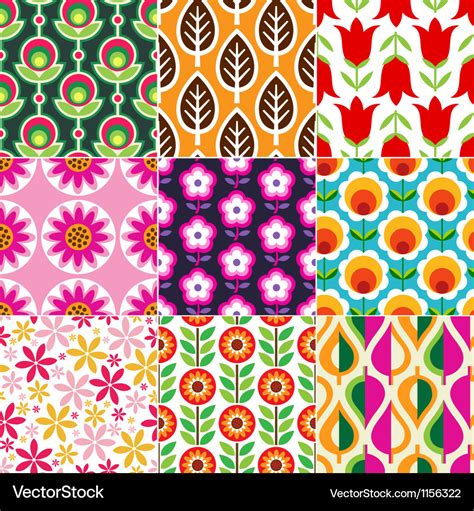 Image result for Retro Flower Pattern