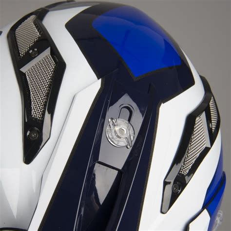 KYT Strike Eagle Wings MX Helmet White & Blue – LRL Motors