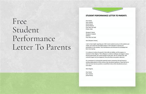 Student Performance Letter To Parents in Word, Google Docs - Download ...
