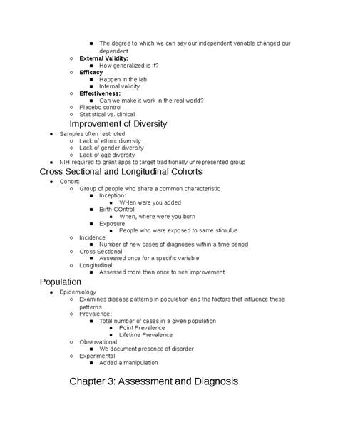 Abnormal psych chapter 1 notes-3 - The degree to which we can say our ...