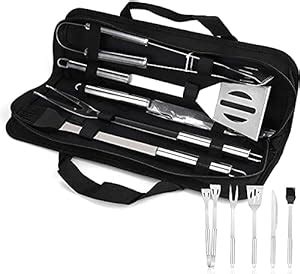 Frixen BBQ Barbecue Set Combination Tools Stainless Steel Pipe Complete ...