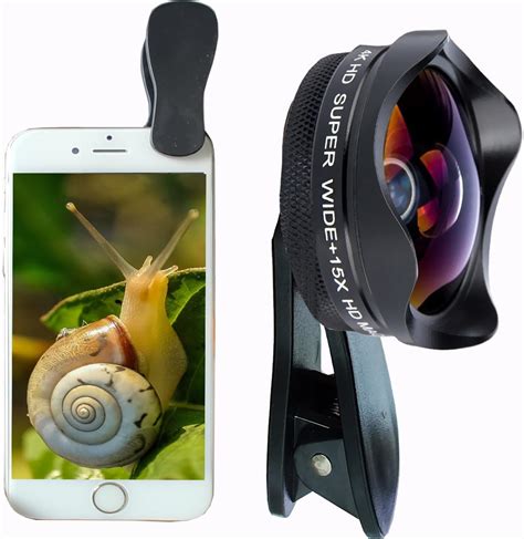 Amazon.com: Peanutech Macro & Wide Angle Lens Kit for iPhone & Samsung ...