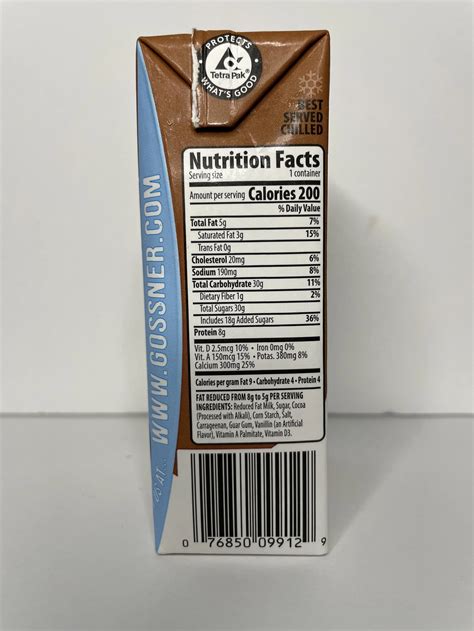 Gossner Foods Reduced Fat Chocolate Milk — Chocolate Milk Reviews