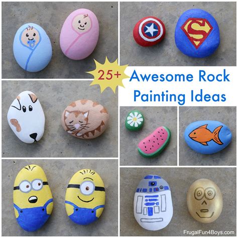 50+ Awesome Rock Painting Ideas - Frugal Fun For Boys and Girls ...