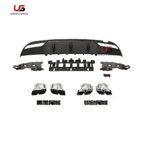 High Quality C63 Rear Diffuser for Mercedes Benz W205 Modified to 2016 ...