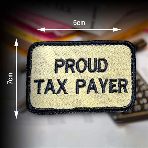 Buy Proud Tax Payer Leather Jacket Patches - Velcro Patches – MILITARY ...